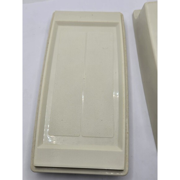 Vintage Tupperware Almond Double Stick Butter or Cream Cheese Keeper Dish w/ Lid - Picture 8 of 11